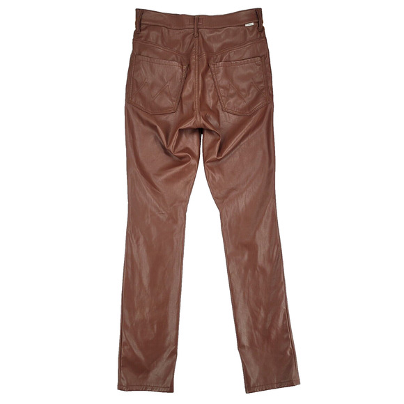 MOTHER High Waisted Rail Skimp Pants - Friar Brown, Wax on Wax Off - Picture 3 of 10